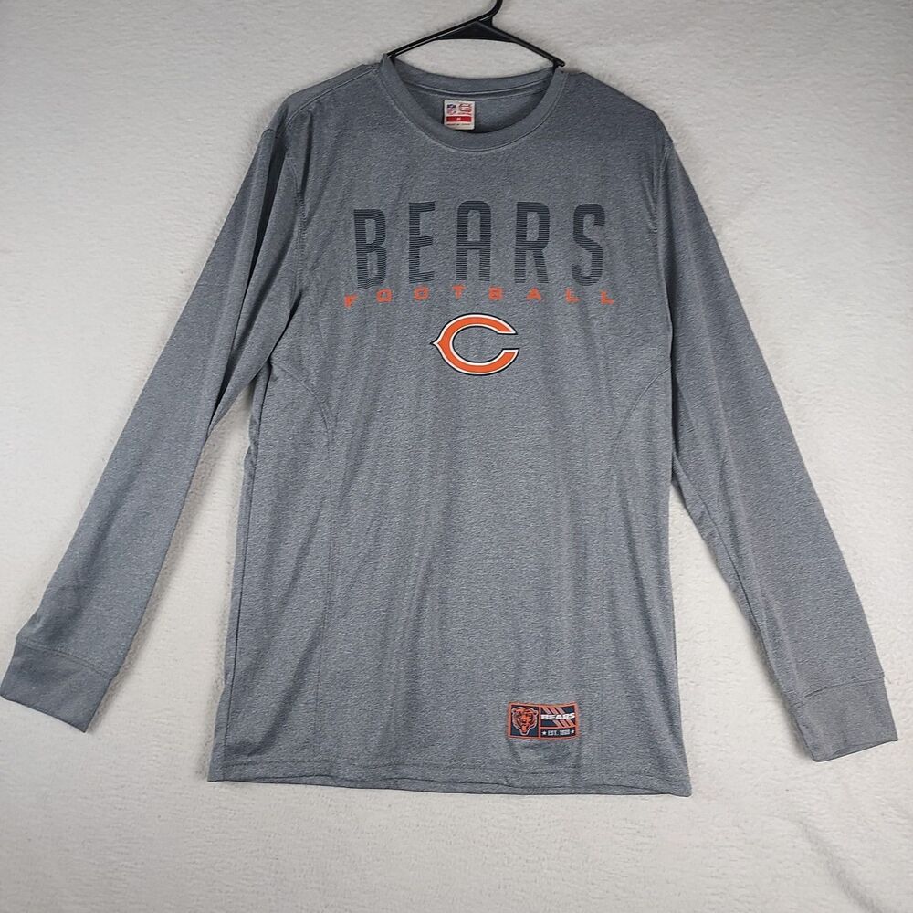 NFL Chicago Bears Football Mens M Long Sleeve Shirt Gray Ultra Game
